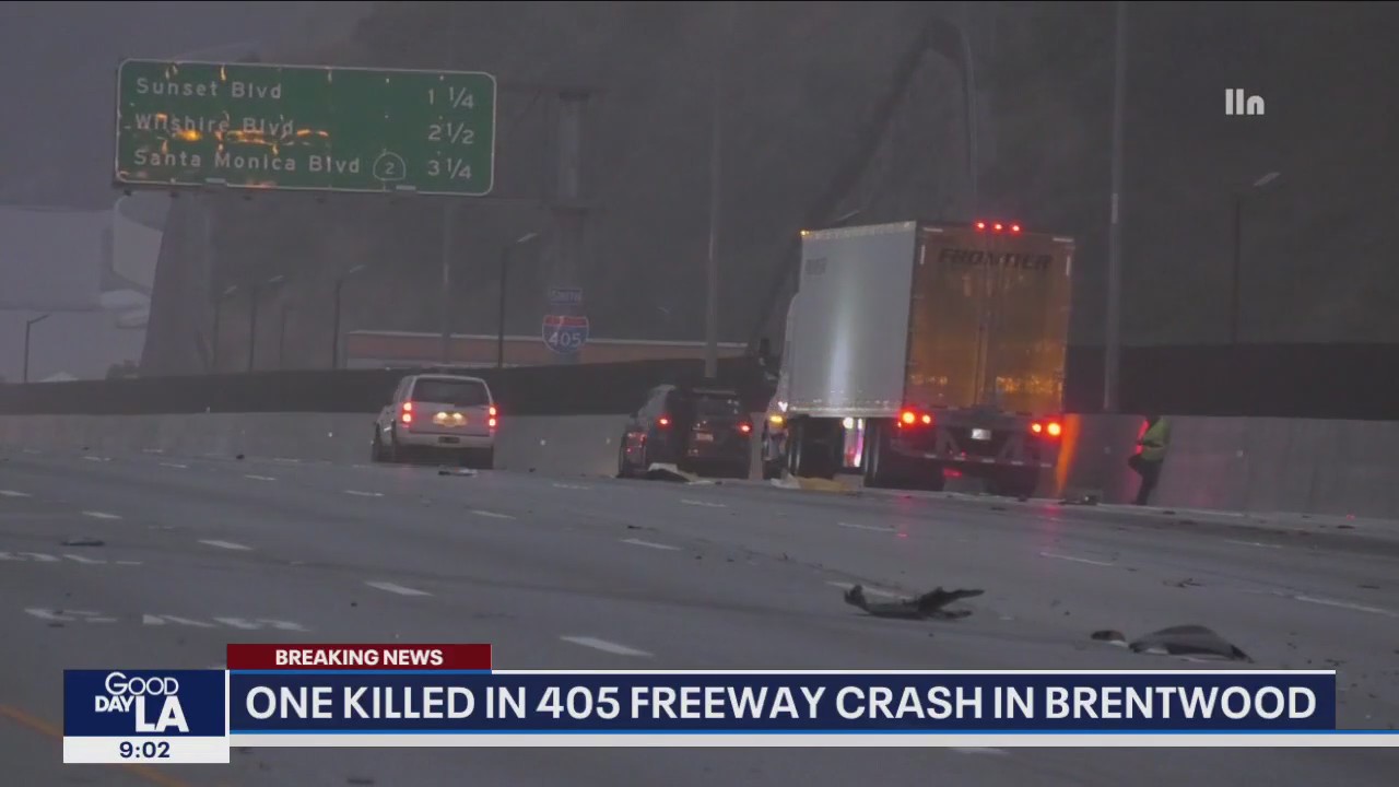 Man killed in 405 Freeway crash in Brentwood | FOX 11 Los Angeles