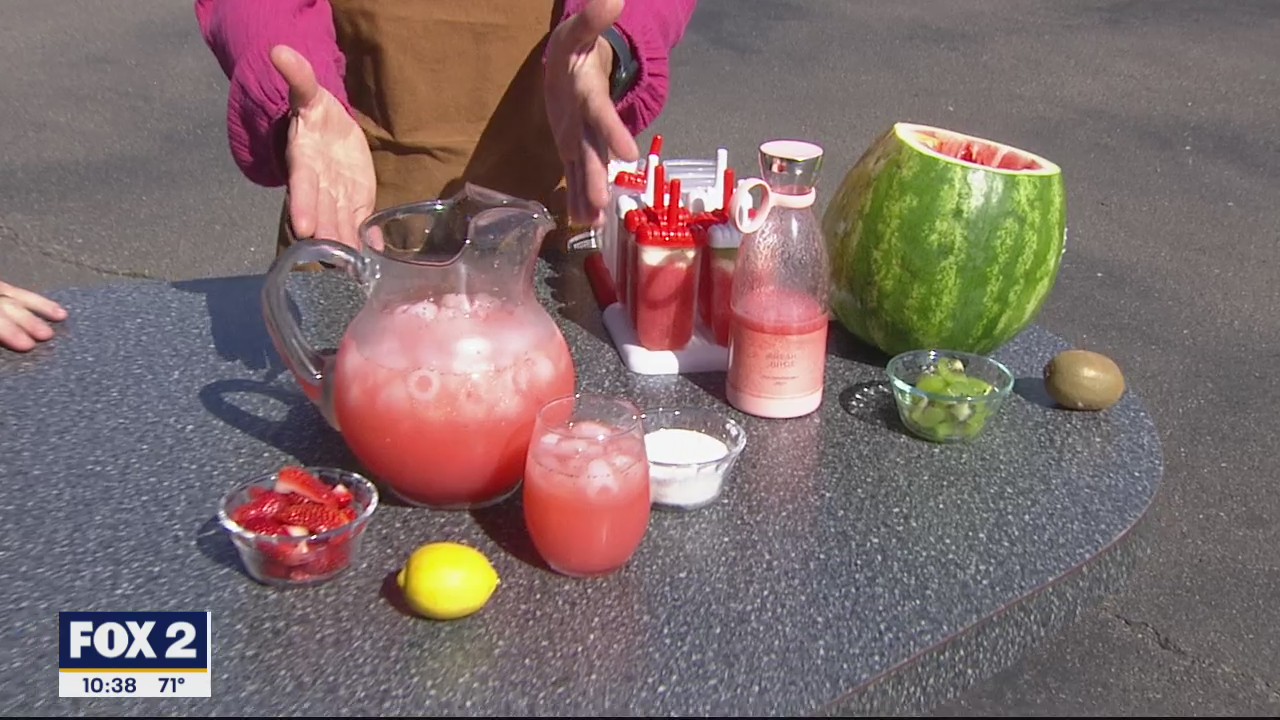 How to make Connie Sweetest Treats' Fresh Strawberry Organic Lemonade and Watermelon Popsicles