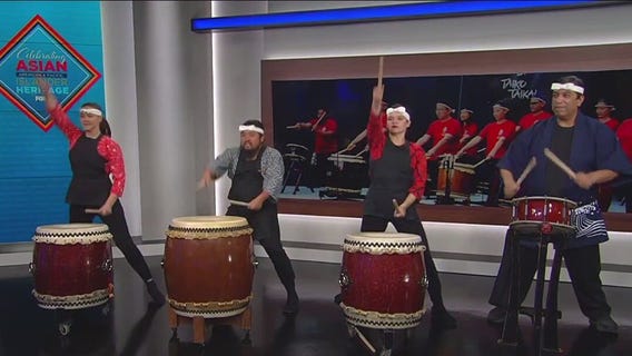 J-Town Taiko Club performs on Good Day LA
