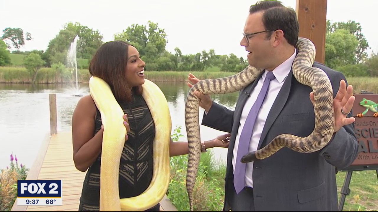 Maurielle and Ryan conquer their snake fears with help from Science Alive