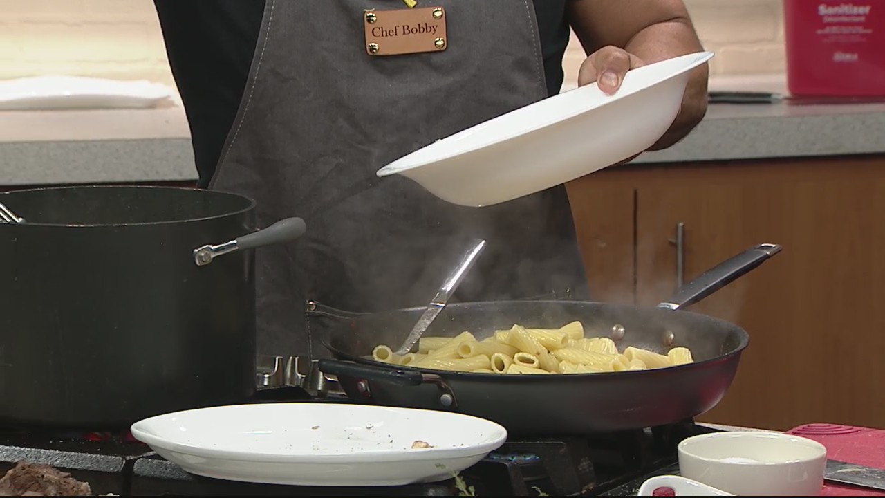Cooking a fall garden vegetable rigatoni ragu