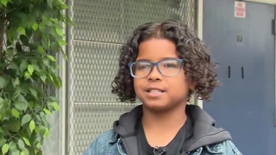 8-year-old starts special library for school