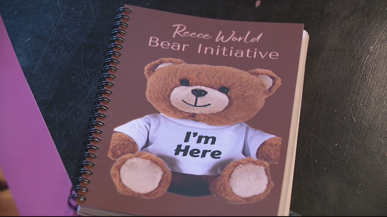 Mother of special needs child exercising new way of notify others of a child who is nonverbal