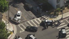 LAPD officer hit by pursuit suspect