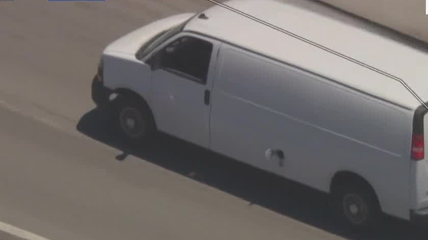 Suspect steals econoline van during pursuit