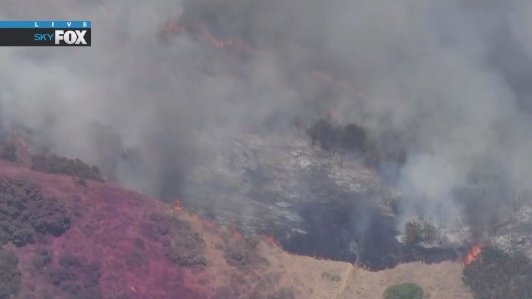 Owen Fire burning Topanga Canyon