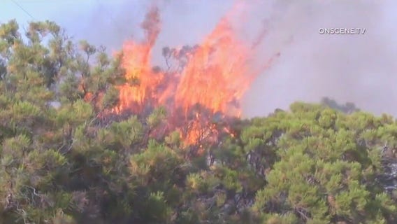 Bonny Fire burns just north of San Diego County