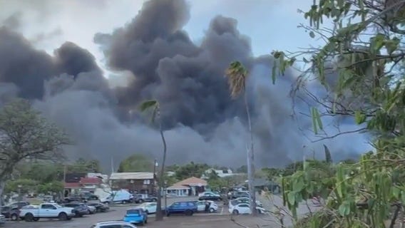 Families flying out of Maui arrive at LAX