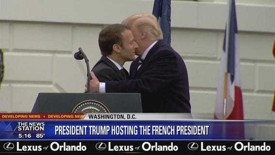 President Trump hosts French president