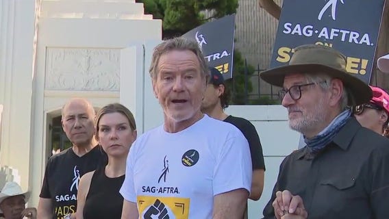 Bryan Cranston leads picketers in SAG-AFTRA strike