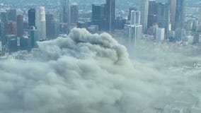 Massive fire erupts in downtown Los Angeles
