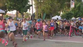 Runners participate in 'Conquer the Bridge' race in San Pedro
