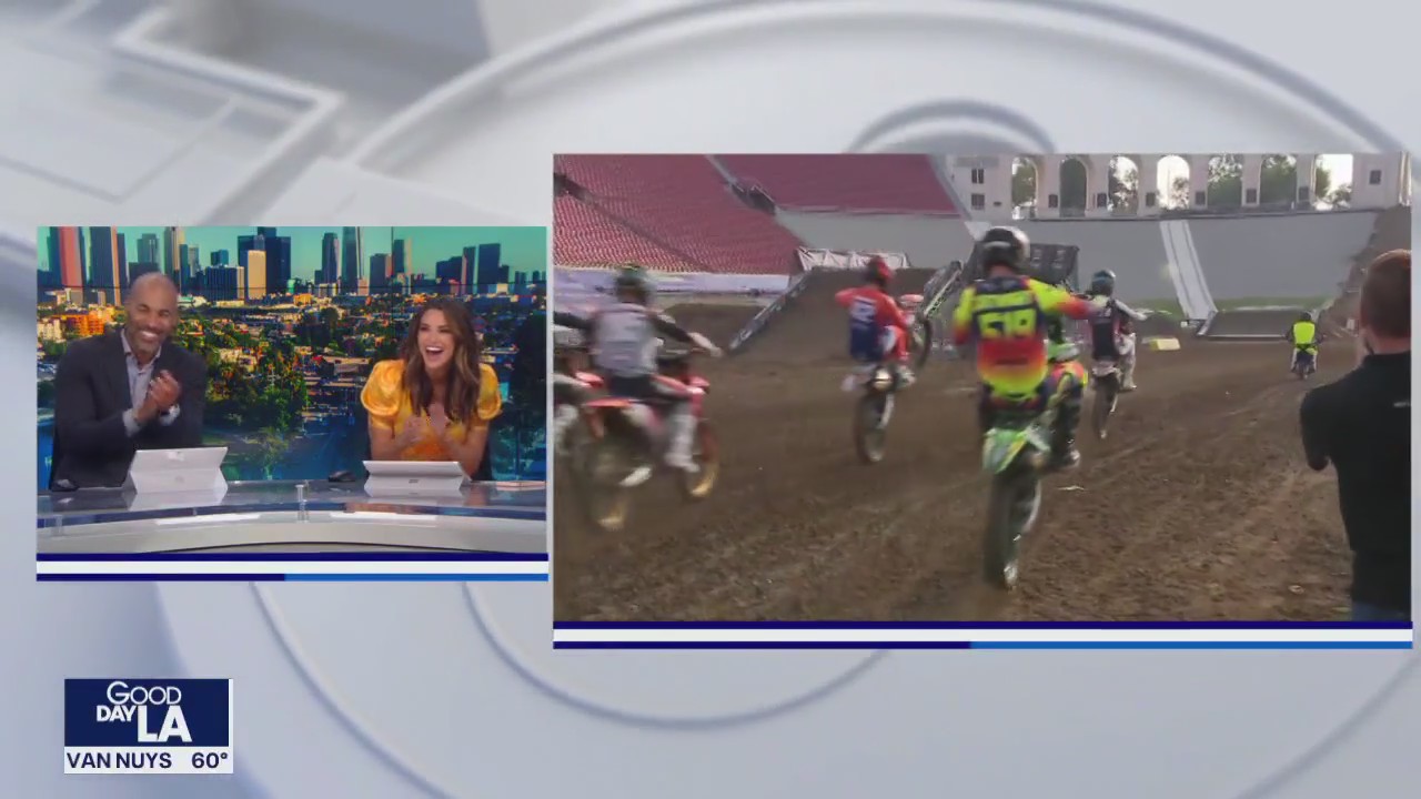 GDLA's Bob DeCastro shows off motocross skills