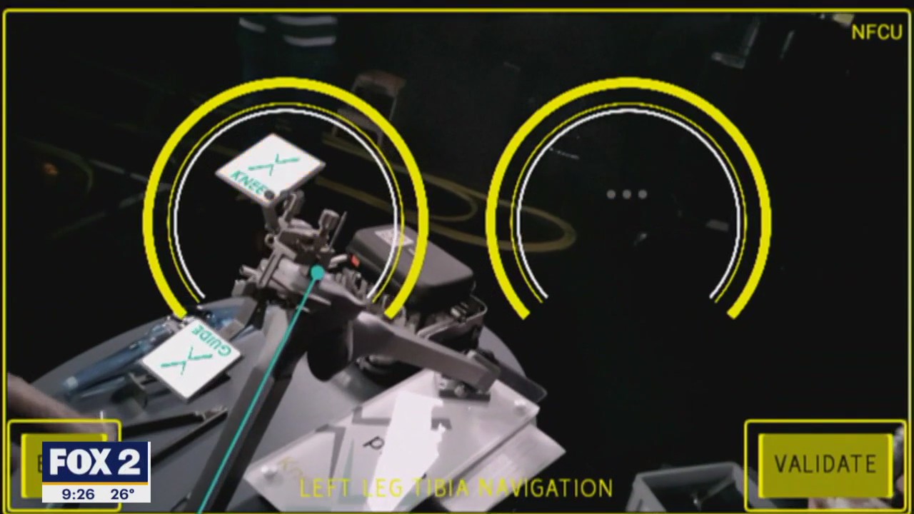 The Doctor Is In:  Trinity Health surgeon uses augmented reality to perform knee surgery.