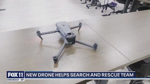 Drone helping search and rescue team