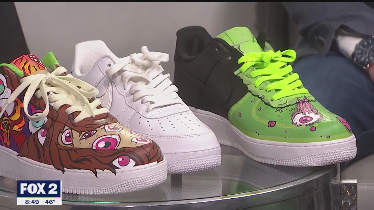 Detroit Luxury Artist Giving Away Custom-Painted Nike Air Force Ones