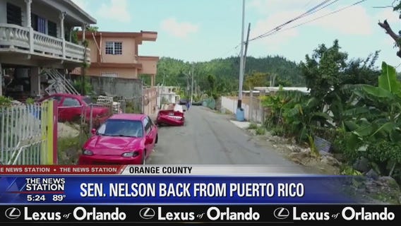 Sen. Nelson returns from Puerto Rico