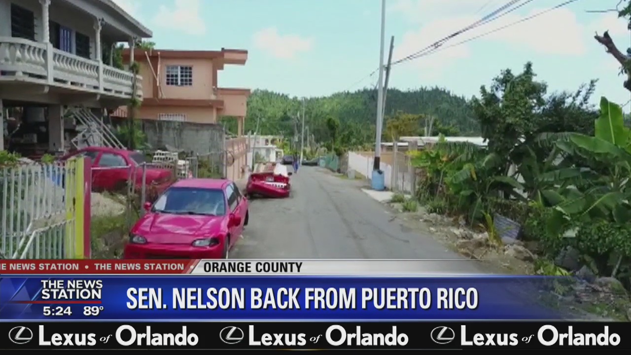 Sen. Nelson returns from Puerto Rico