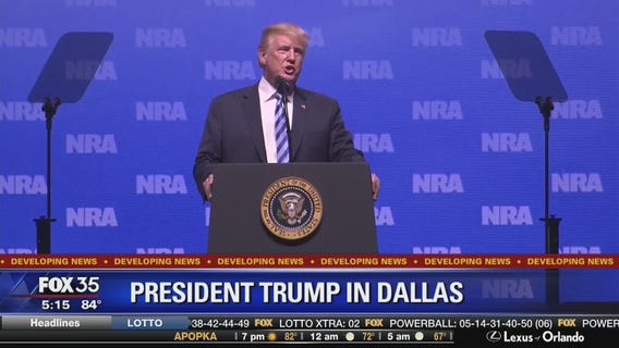 Trump speaks at NRA convention