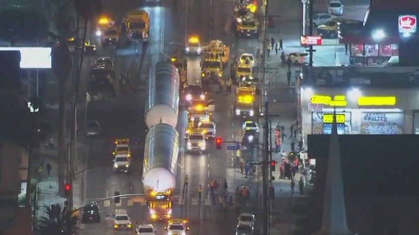 Rocket motors transported through South LA