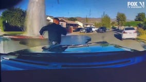 LAPD officer hits colleague during police chase