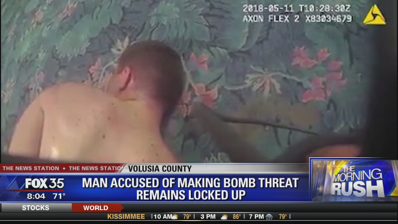 Man accused of making bomb threat remains locked up | FOX 35 Orlando
