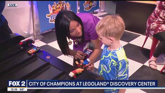 Liz Lewin can't help but beat kids at LEGO racing