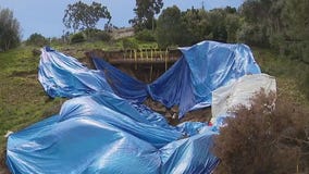 Landslide threatens homes in Torrance