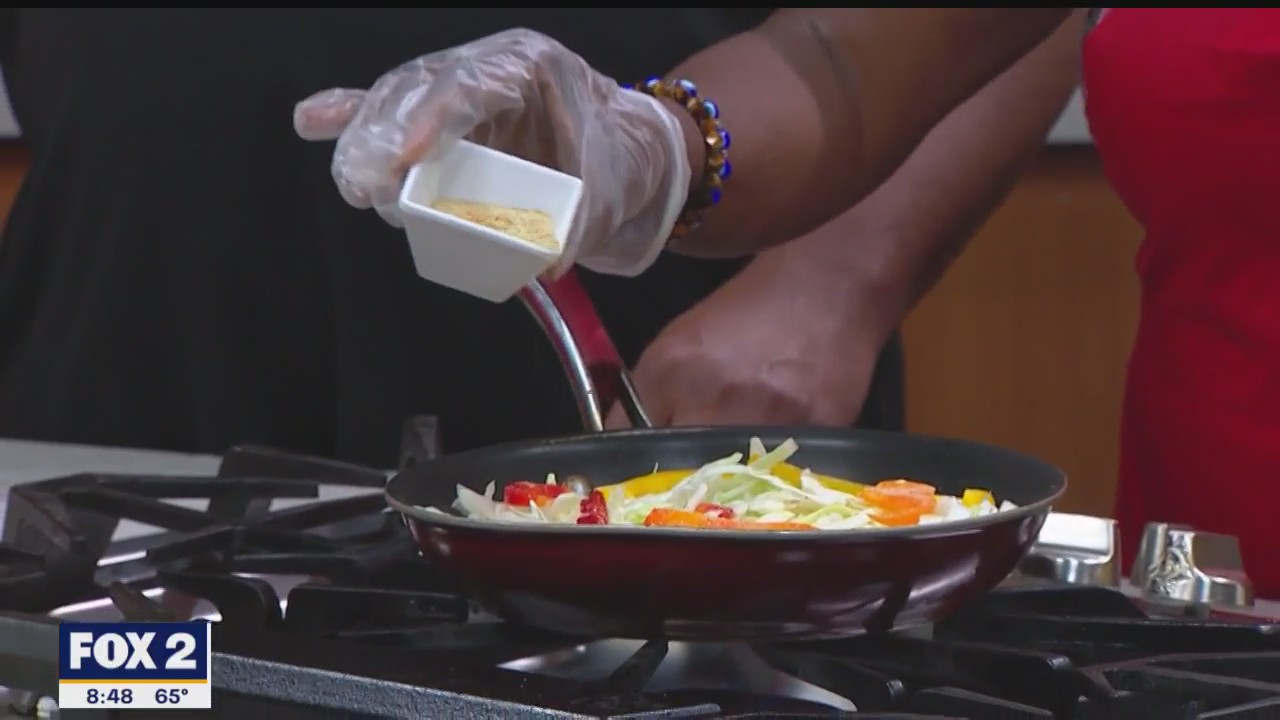 The Jamaican Pot prepares Carribbean Cuisine in the Fox 2 Kitchen
