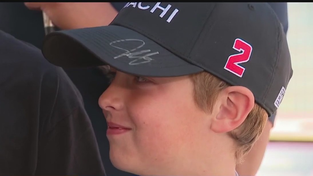 Families celebrate the 2023 Detroit Grand Prix