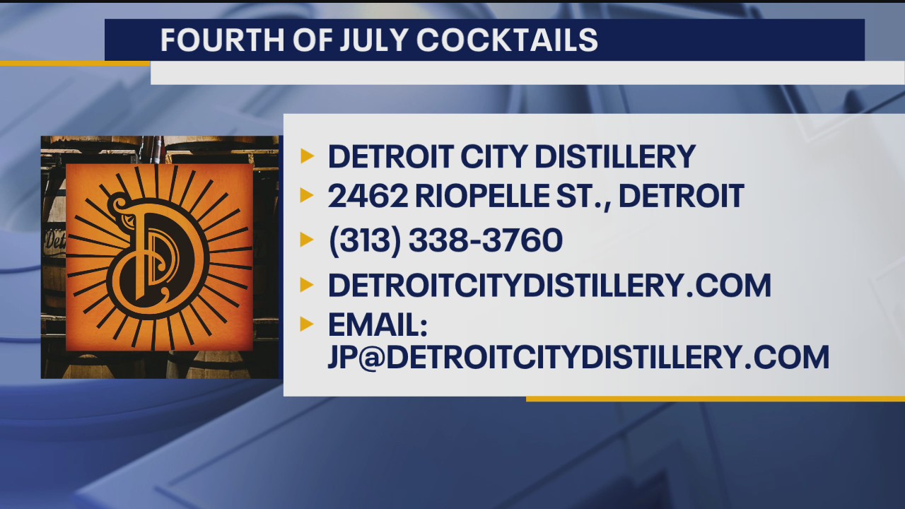 Detroit Distillery - 4th of July cocktails