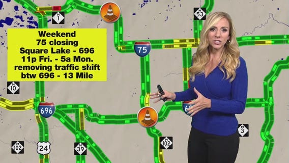 I-75 closing completely in Oakland County this weekend