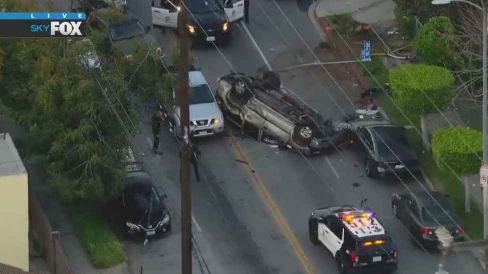 Bicyclist killed in pursuit-crash in South LA