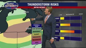 Severe thunderstorms Wednesday