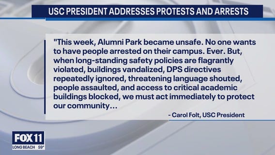 USC President responds to protests