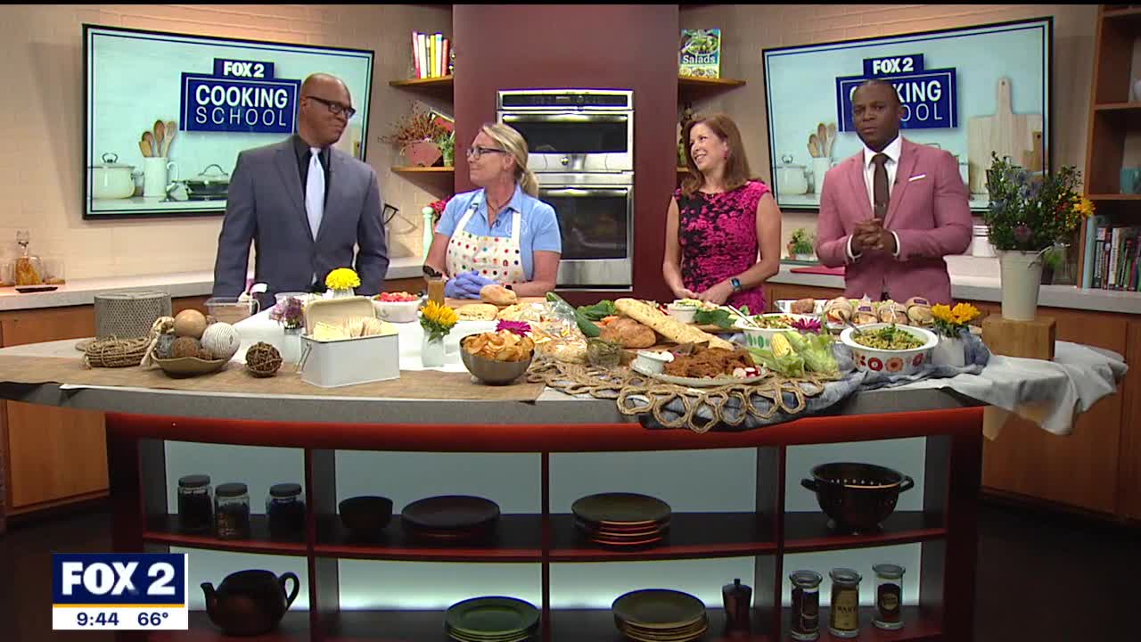 Chef Kelli of Two Unique Catering makes a picnic spread