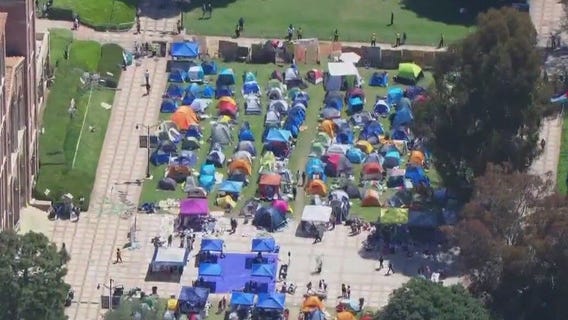 Dueling protests continue at UCLA