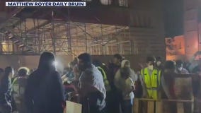 Protesters clash overnight at UCLA encampment