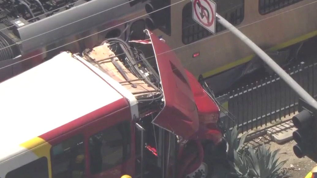 Metro train, USC bus crash into each other