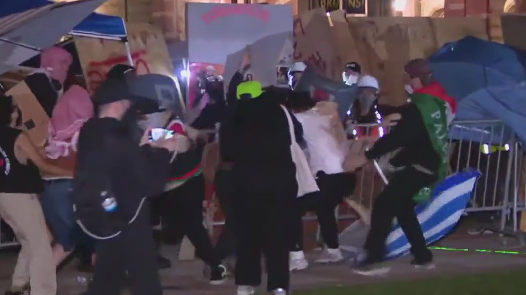 UCLA cancels classes amid violent protest