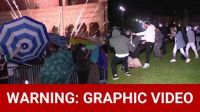 Fighting at UCLA as security stand still
