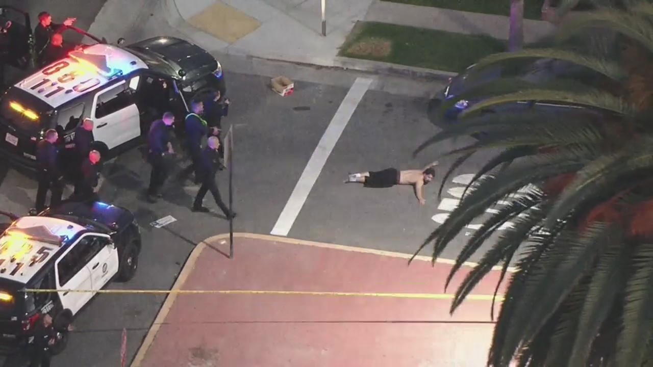 Police chase suspect jumps into home's window