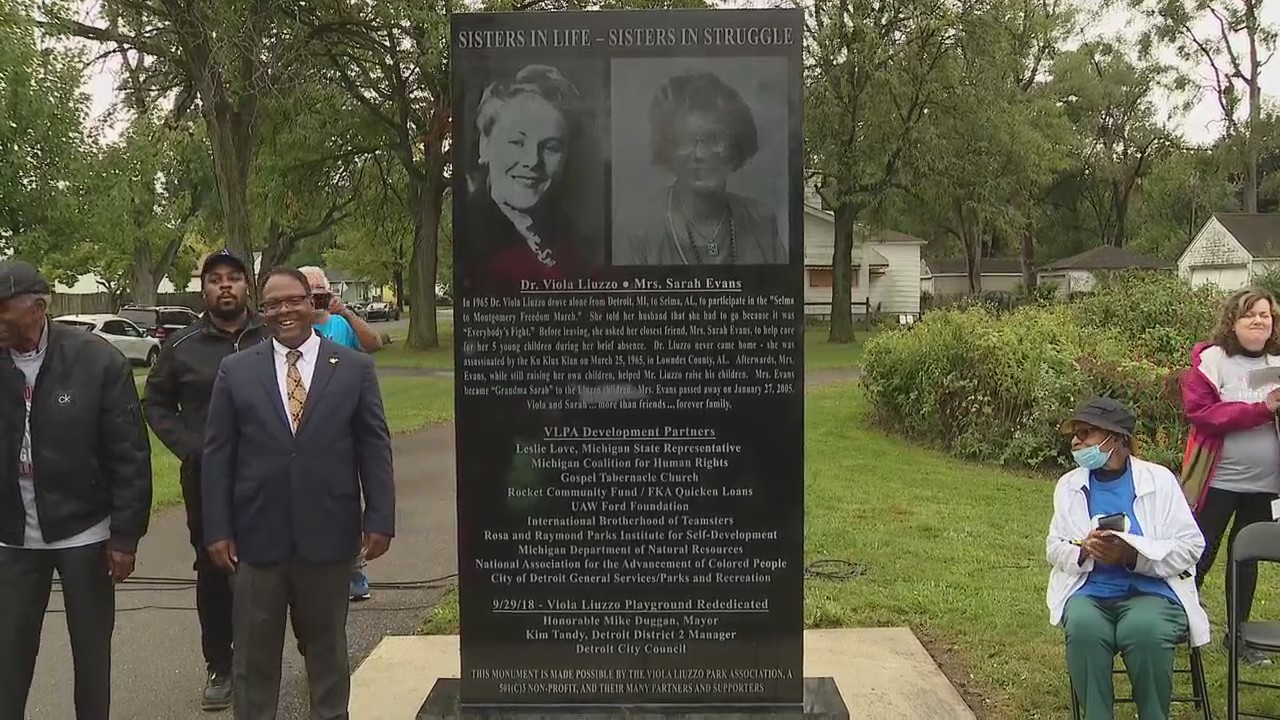 Detroit commemorates civil activist with new monument
