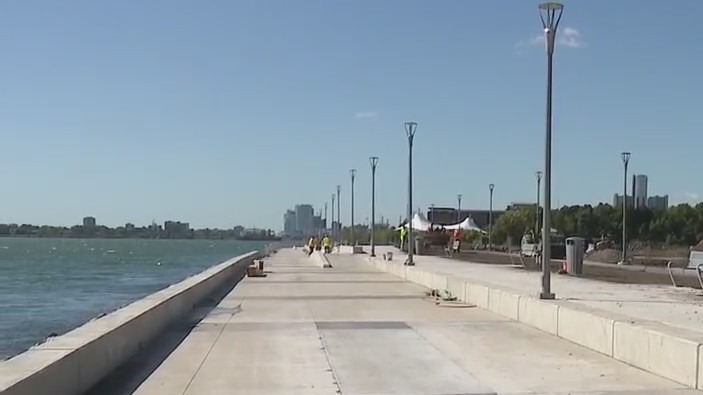 The new eastern side of Detroit's Riverwalk to be opened on Oct. 21