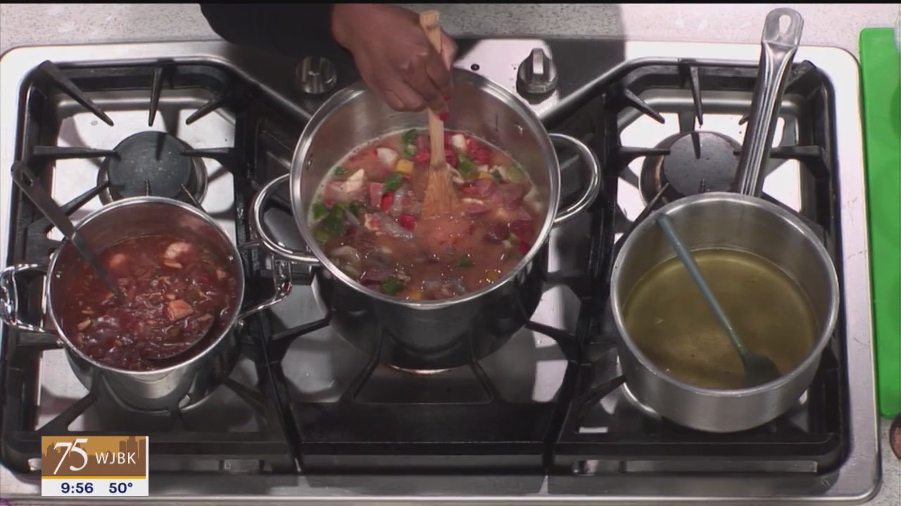Making gumbo with Louisiana Creole Gumbo