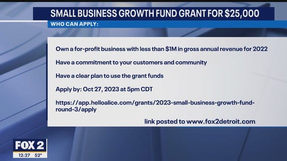 Small Business Growth Fund Grant - $25k