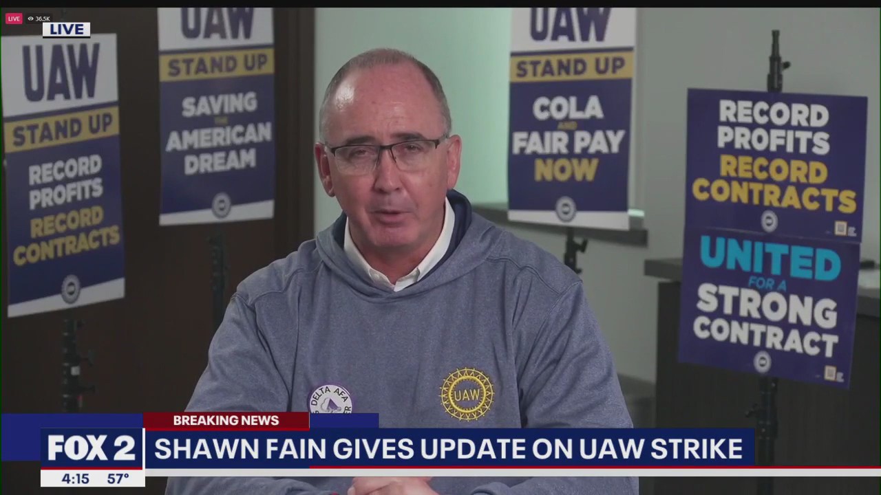 UAW Pres. Shawn Fain lays out where union, Big Three stand