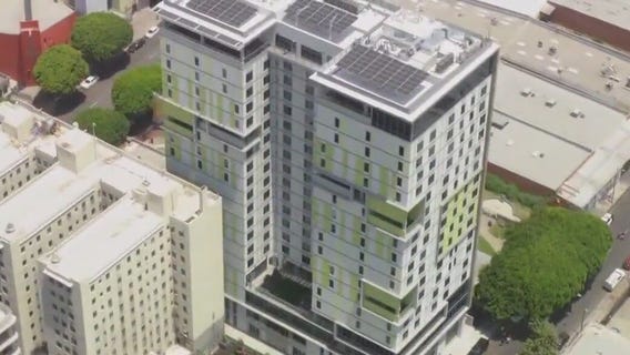 Luxury high-rise homeless shelter opens in DTLA