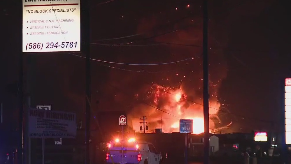 Clinton Township explosion sends chunks of metal flying in all directions