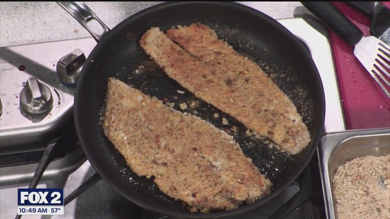 Pistachio Encrusted Walleye with J. Baldwin's